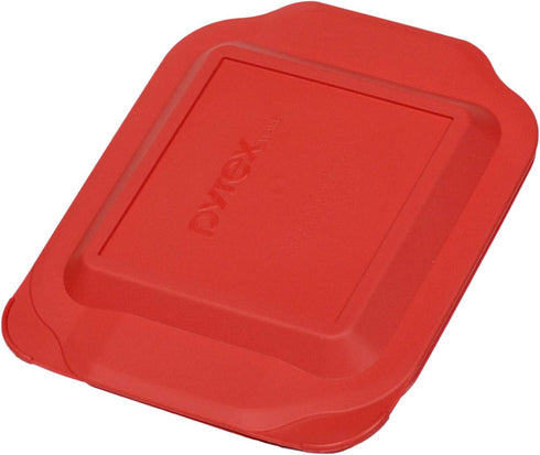 Pyrex BASICS 3 Red Lid Bundle - (1) 222-PC 2qt, (1) 232-PC 2qt and (1) 233-PC 3qt - Made in the USA...